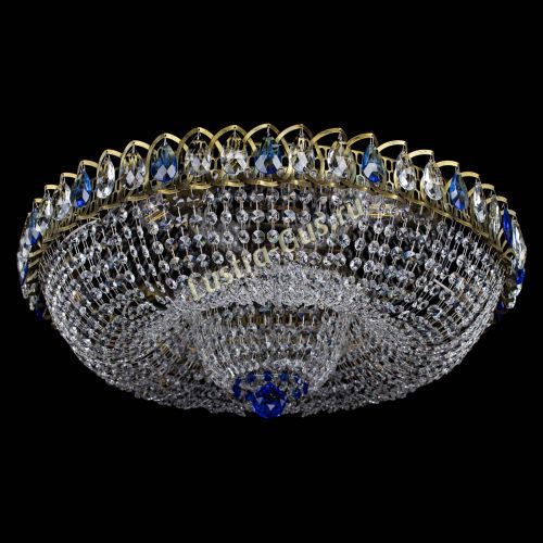 Люстра Водоворот Купол под бронзу Синий в Симферополе Гусь Хрустальный