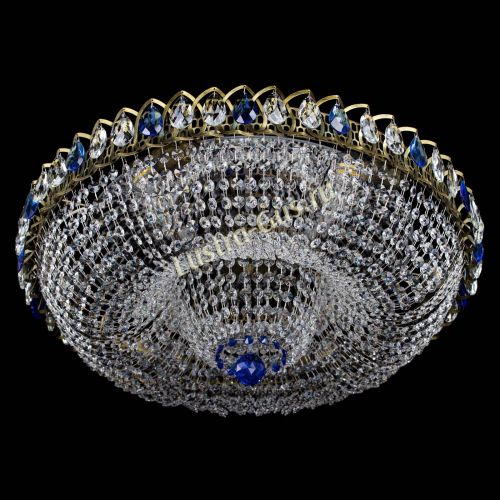 Люстра Водоворот Купол под бронзу Синий в Симферополе Гусь Хрустальный