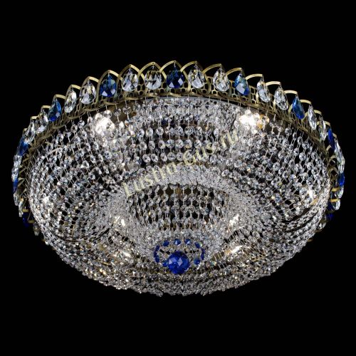 Люстра Водоворот Купол под бронзу Синий в Симферополе Гусь Хрустальный