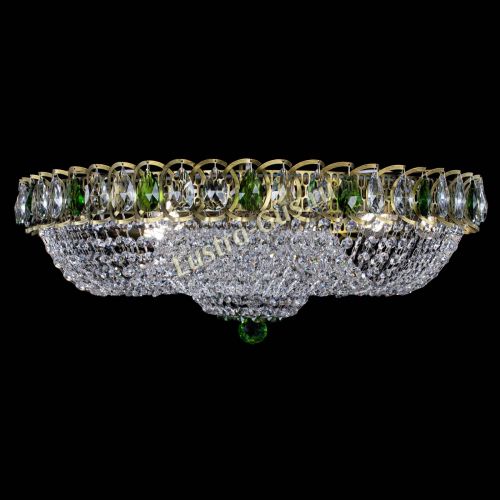 Люстра Водоворот Купол под бронзу Зеленый в Симферополе Гусь Хрустальный