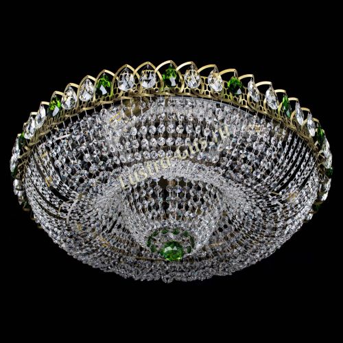 Люстра Водоворот Купол под бронзу Зеленый в Симферополе Гусь Хрустальный