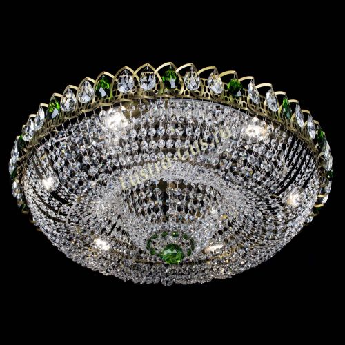 Люстра Водоворот Купол под бронзу Зеленый в Симферополе Гусь Хрустальный