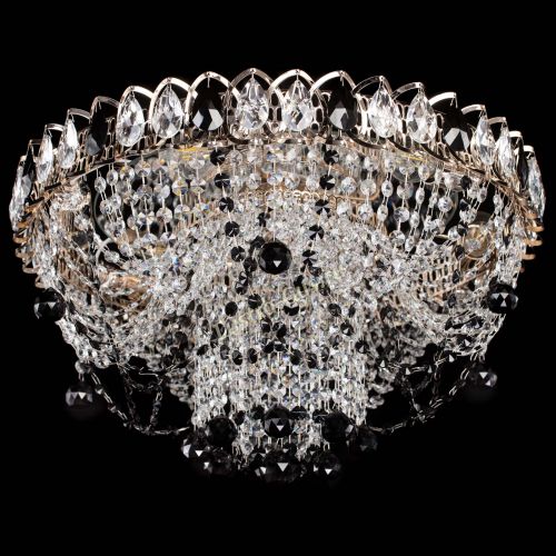 Люстра Водоворот Ольга шар черная в Симферополе Гусь Хрустальный