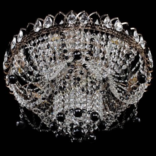 Люстра Водоворот Ольга шар черная в Симферополе Гусь Хрустальный