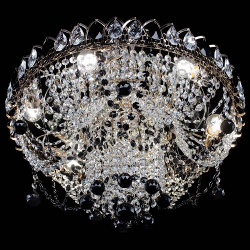 Люстра Водоворот Ольга шар черная в Симферополе Гусь Хрустальный