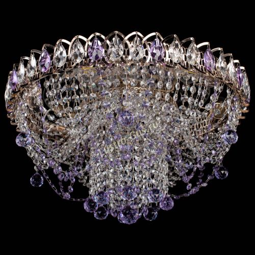 Люстра Водоворот Ольга шар фиолетовая в Симферополе Гусь Хрустальный