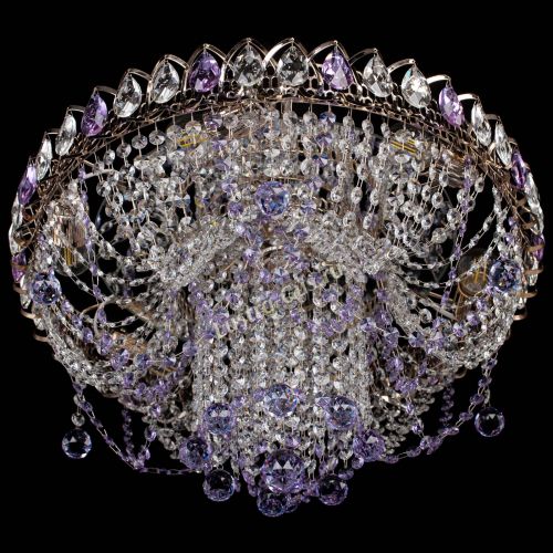 Люстра Водоворот Ольга шар фиолетовая в Симферополе Гусь Хрустальный