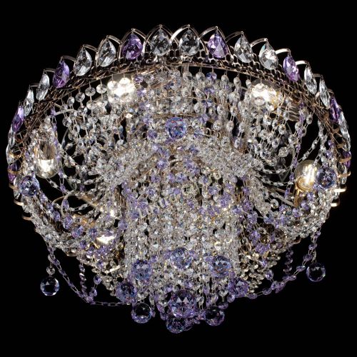 Люстра Водоворот Ольга шар фиолетовая в Симферополе Гусь Хрустальный