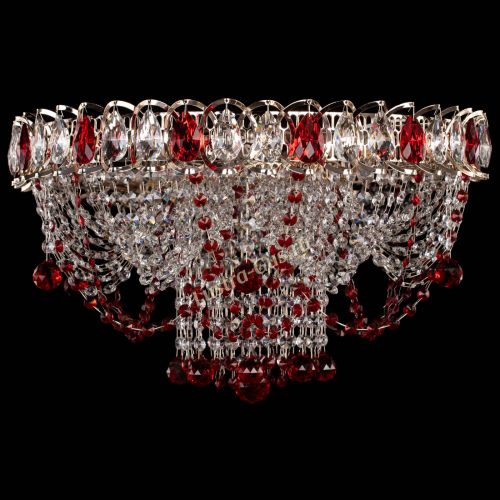 Люстра Водоворот Ольга шар красная в Симферополе Гусь Хрустальный