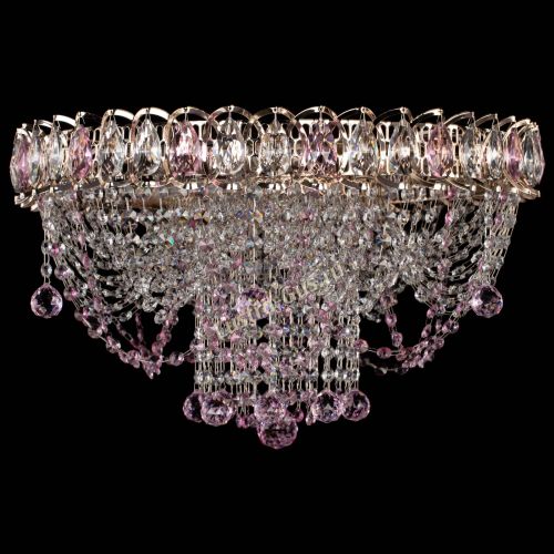 Люстра Водоворот Ольга шар розовая в Симферополе Гусь Хрустальный