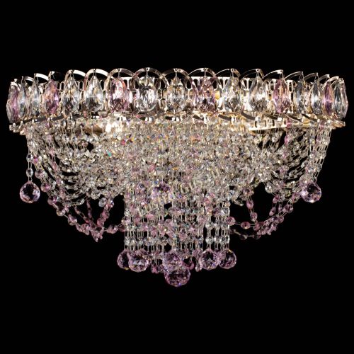 Люстра Водоворот Ольга шар розовая в Симферополе Гусь Хрустальный