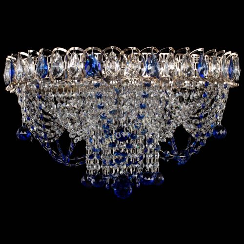 Люстра Водоворот Ольга шар синяя в Симферополе Гусь Хрустальный