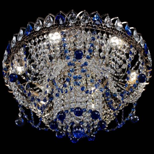 Люстра Водоворот Ольга шар синяя в Симферополе Гусь Хрустальный