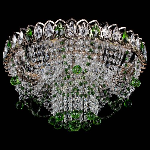 Люстра Водоворот Ольга шар зеленая в Симферополе Гусь Хрустальный