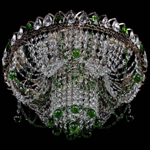 Люстра Водоворот Ольга шар зеленая в Симферополе Гусь Хрустальный