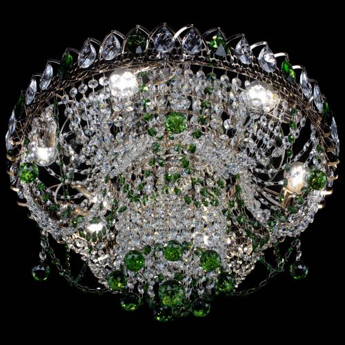 Люстра Водоворот Ольга шар зеленая в Симферополе Гусь Хрустальный
