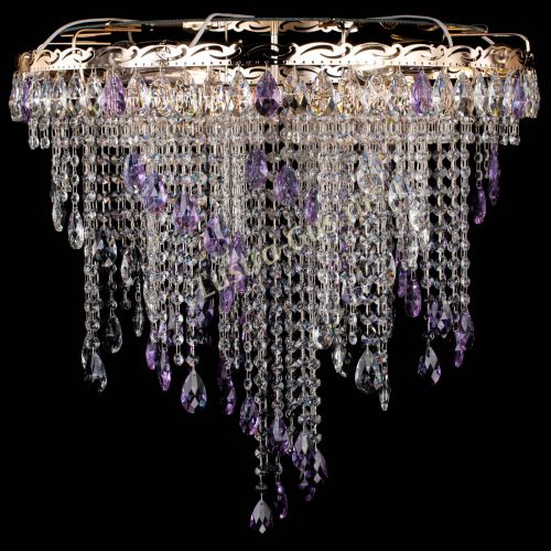 Люстра Вьюга фиолетовая в Симферополе Гусь Хрустальный