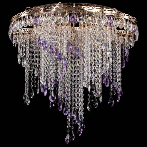 Люстра Вьюга фиолетовая в Симферополе Гусь Хрустальный