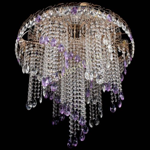 Люстра Вьюга фиолетовая в Симферополе Гусь Хрустальный