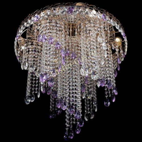 Люстра Вьюга фиолетовая в Симферополе Гусь Хрустальный