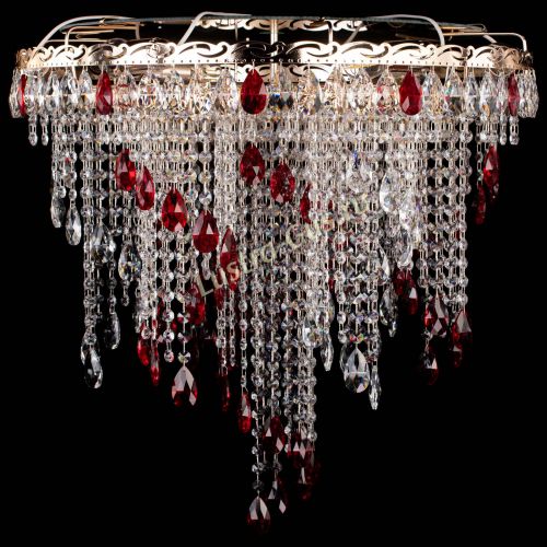 Люстра Вьюга красная в Симферополе Гусь Хрустальный
