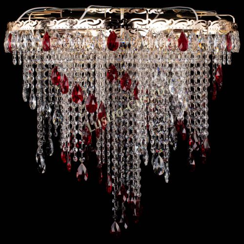 Люстра Вьюга красная в Симферополе Гусь Хрустальный