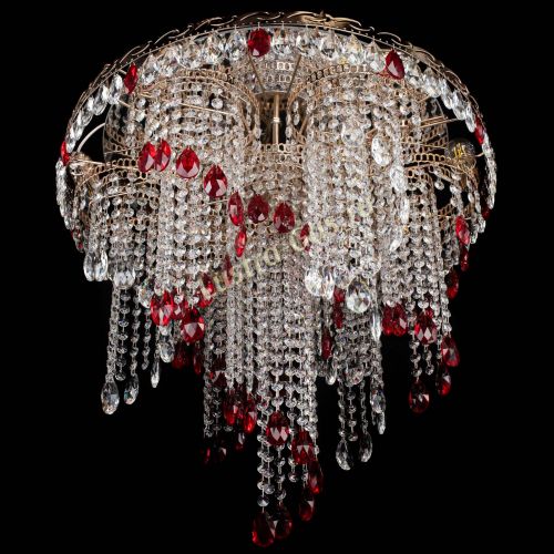 Люстра Вьюга красная в Симферополе Гусь Хрустальный