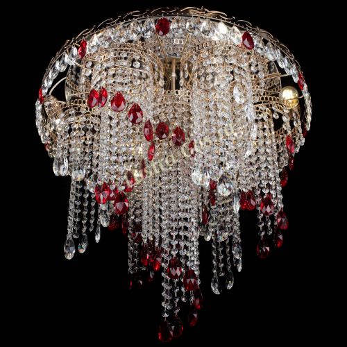 Люстра Вьюга красная в Симферополе Гусь Хрустальный