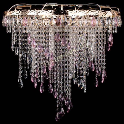 Люстра Вьюга розовая в Симферополе Гусь Хрустальный