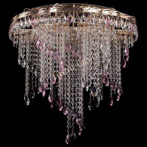 Люстра Вьюга розовая в Симферополе Гусь Хрустальный