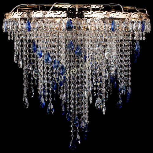 Люстра Вьюга синяя в Симферополе Гусь Хрустальный