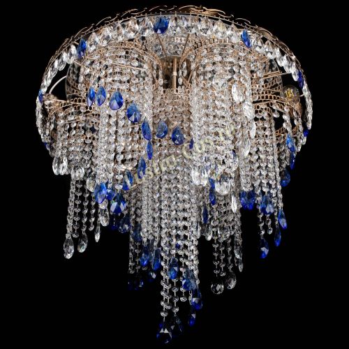 Люстра Вьюга синяя в Симферополе Гусь Хрустальный