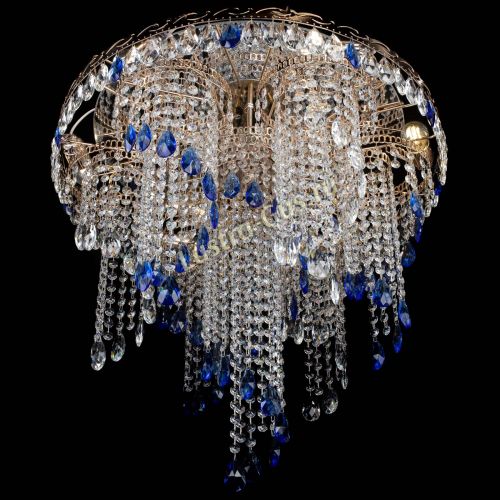 Люстра Вьюга синяя в Симферополе Гусь Хрустальный