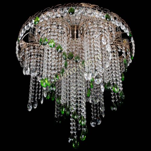 Люстра Вьюга зеленая в Симферополе Гусь Хрустальный