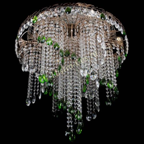 Люстра Вьюга зеленая в Симферополе Гусь Хрустальный
