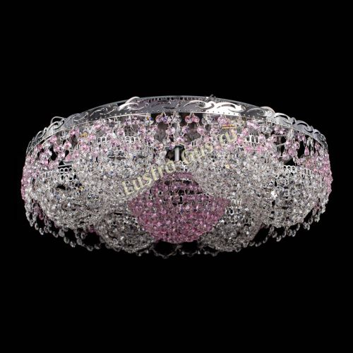 Люстра Вьюга №3 розовая в Симферополе Гусь Хрустальный