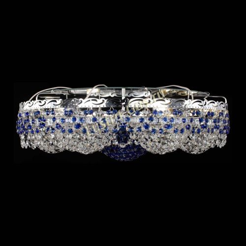 Люстра Вьюга №3 синяя в Симферополе Гусь Хрустальный