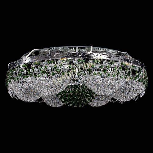 Люстра Вьюга №3 зеленая в Симферополе Гусь Хрустальный