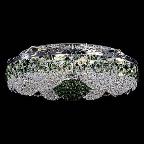 Люстра Вьюга №3 зеленая в Симферополе Гусь Хрустальный