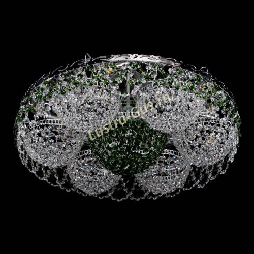 Люстра Вьюга №3 зеленая в Симферополе Гусь Хрустальный