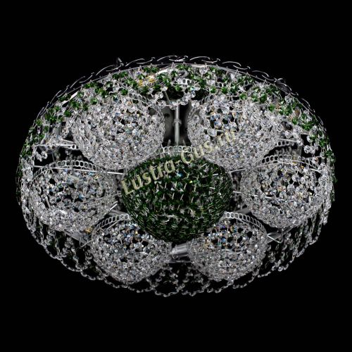 Люстра Вьюга №3 зеленая в Симферополе Гусь Хрустальный