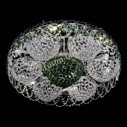 Люстра Вьюга №3 зеленая в Симферополе Гусь Хрустальный