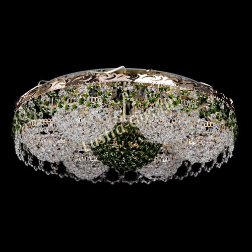 Люстра Вьюга №3 зеленая в Симферополе Гусь Хрустальный