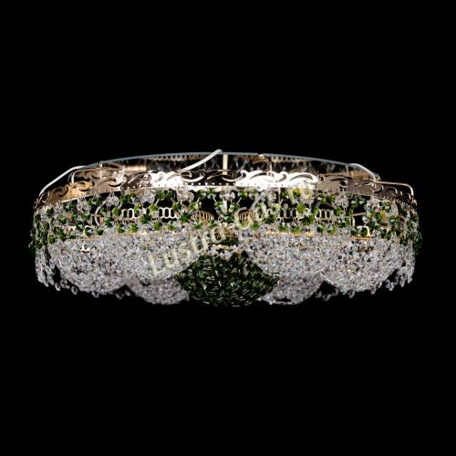 Люстра Вьюга №3 зеленая в Симферополе Гусь Хрустальный