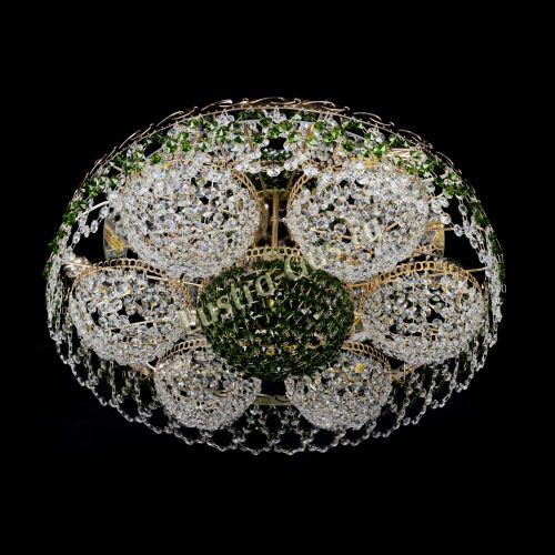 Люстра Вьюга №3 зеленая в Симферополе Гусь Хрустальный