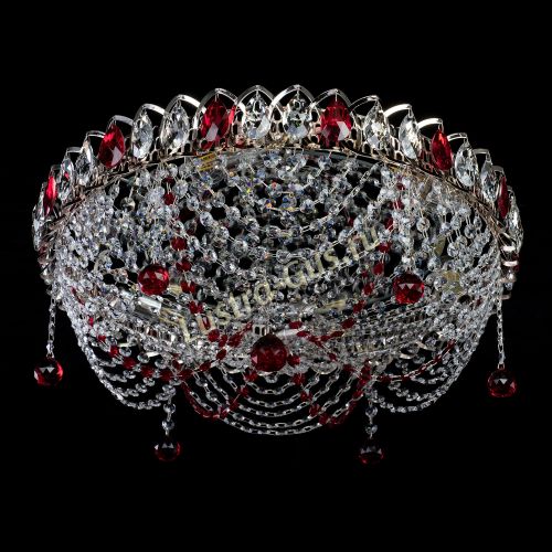Люстра Жасмин №1 красная в Симферополе Гусь Хрустальный