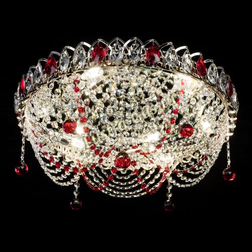 Люстра Жасмин №1 красная в Симферополе Гусь Хрустальный