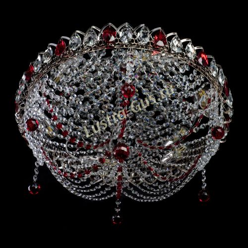 Люстра Жасмин №1 красная в Симферополе Гусь Хрустальный