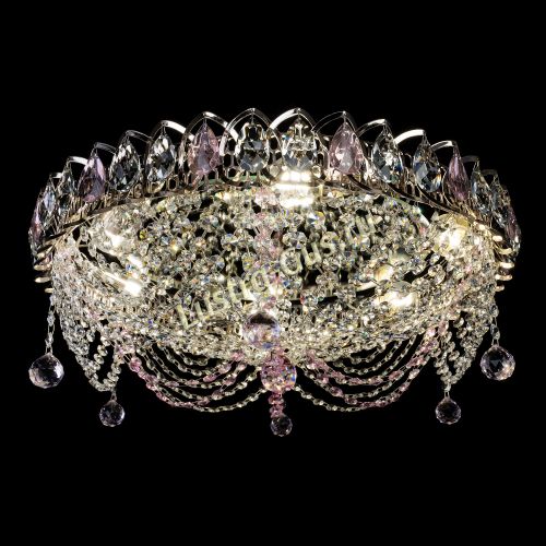 Люстра Жасмин №1 розовая в Симферополе Гусь Хрустальный