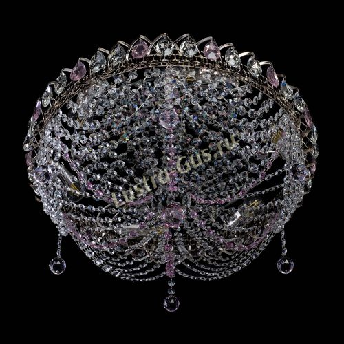 Люстра Жасмин №1 розовая в Симферополе Гусь Хрустальный